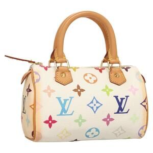 LOUIS VUITTON Monogram Multicolor Mini Speedy Bag White M92645 LV Auth 126502V